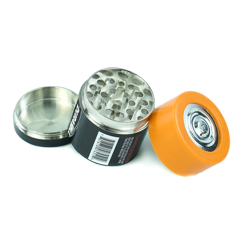 

3-layer 42mm Grinder Crusher Weed Battery Design Tobacco Grinder Metal Herb Grinder Creative Smoking Accessories