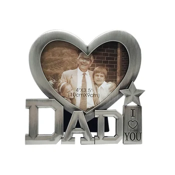 

Heart Shape Picture Frame I Love You Dad Desk Decor for Father Day Gift TB Sale