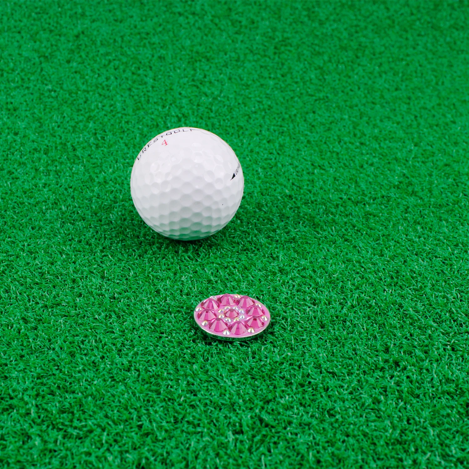 Kofull Crystal Golf Ball Marker with Golf Necklace for Ladies/Girls as Gift and Accessories 3 Colors for You Choose