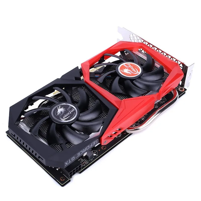 Красочные GeForce GTX 1660 6G GDDR5 графическая карта 192 бит PCI-E3.0 HDMI+ DVI Nvidia Видеокарта для игр