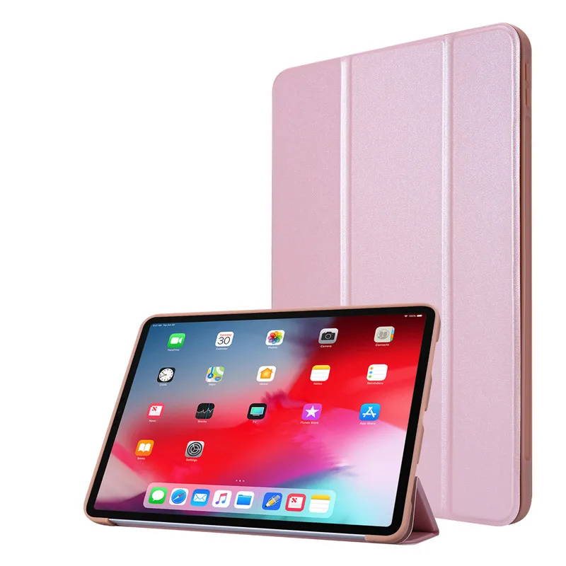 Case for iPad Pro 11 Case 2020 PU Leather Soft Silicone Back Protective Cover for iPad