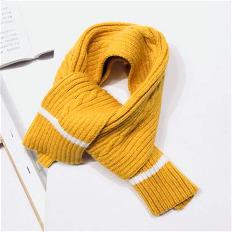O45-yellow Детский вязаный шарф из Южной Кореи; qiu dong; шерстяной шарф с воротником; Модный теплый шарф для маленьких девочек; O45 - Цвет: O45-yellow