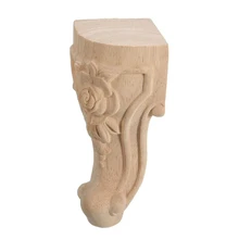 

4PCS European Style Solid Wood Rose Carving Furniture Legs, 10*6CM, Suitable For TV Cabinets, Sofas, Coffee Tables, Stools, Etc.