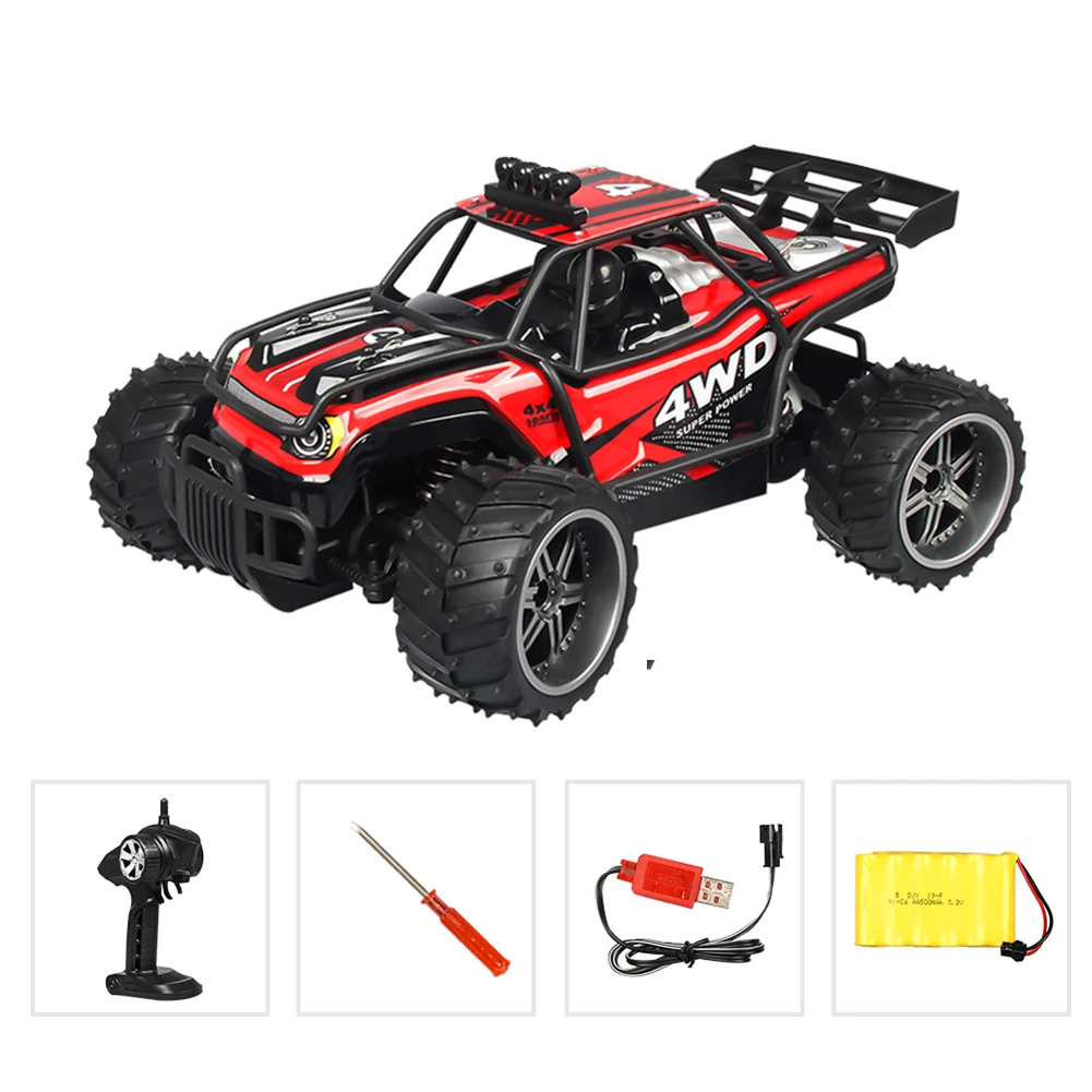 

1 : 16 USB Rechargeable Strong Grip Gift Remote Control 4WD 4 Channel High Speed Model Toys 2.4GHz Kids Pickup Truck RC Car
