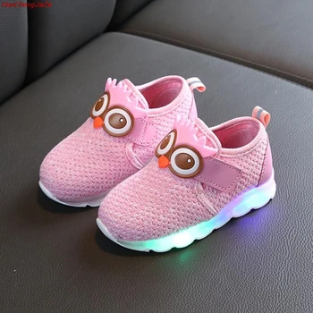 

Glowing Led Shoes For Girls Spring Autumn Basket Led Children Lighting Shoes Fashion Luminous Baby Kids Sneaker Flat