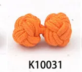 K10031 Цвет 31-49, новинка, шелковые узлы, запонки, ручная работа, эластичная двойная веревка, шаровая манжета, пуговицы для мужчин, рубашки, подарок на день рождения, вечерние - Окраска металла: K10031