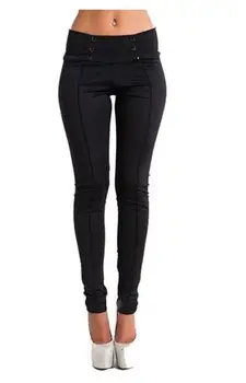 

Ligentleman 2020 High Waist Solid Long Pants 2019 New Hot Selling Bandage Button Trousers Slim Women