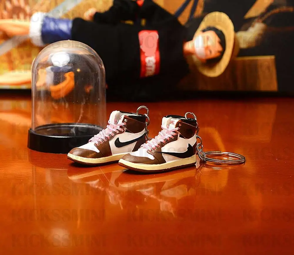 a pair w metal ring Дропшиппинг aj1 Chicago «не для перепродажи Красный» брелок в виде кроссовка Air Jordan 1 3D мини-кроссовки, запатентованный спортивный обувной брелок с кроссовком - Цвет: a pair w metal ring