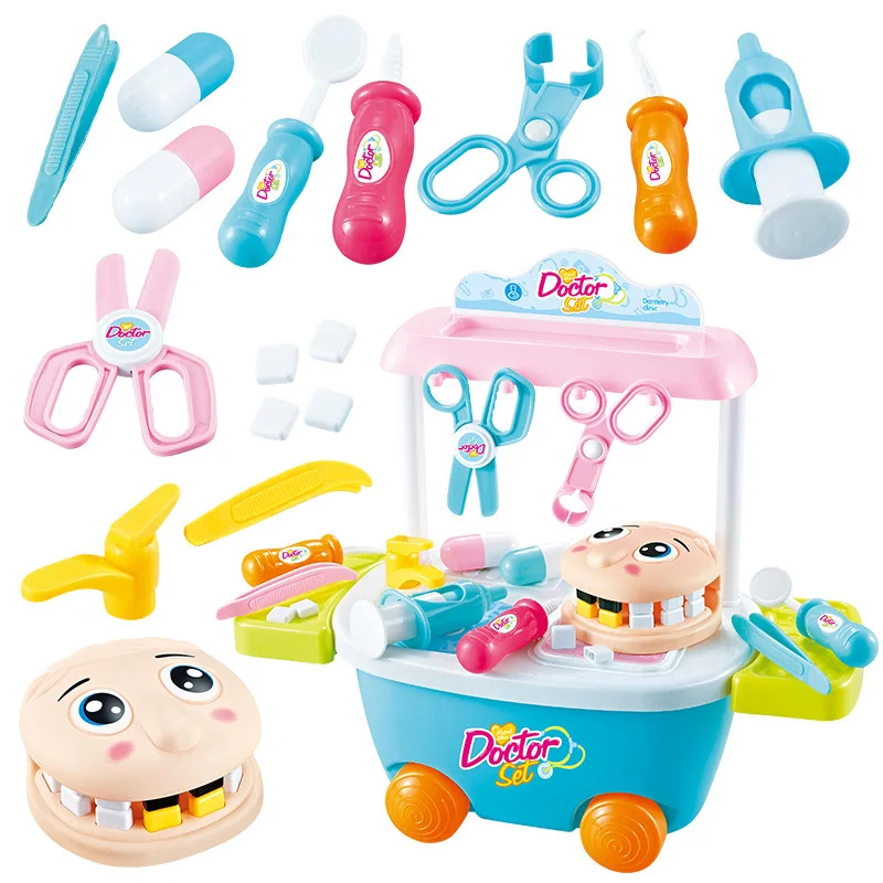 

Children Model Play House Doctor Set Hand Cart Toy Set Simulation Extraction Doctor Tool 881