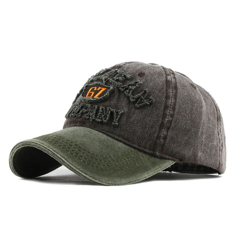 Модные шапки унисекс бейсболка Ретро Snapback Регулируемая Хлопковая мужская шляпа Bone вышивка Кепка дышащая бейсбольная кепка - Цвет: Coffee