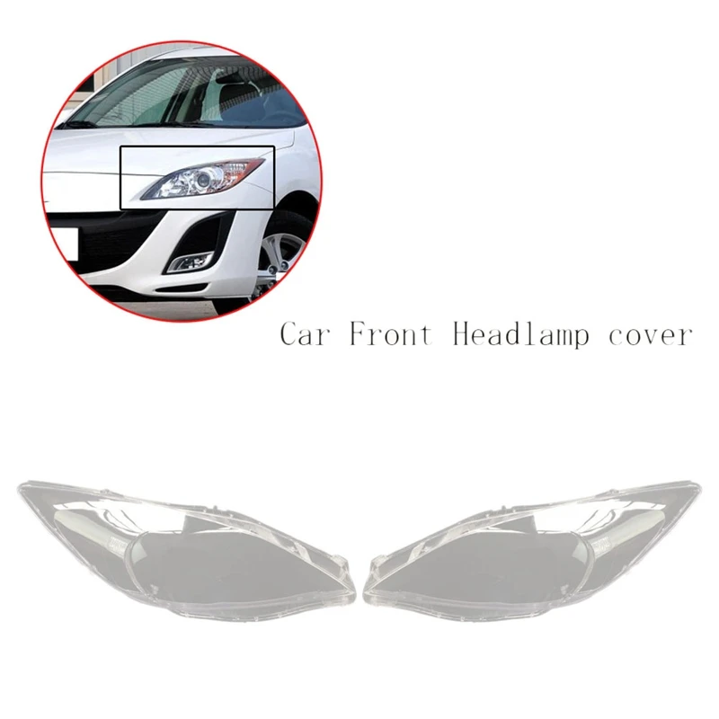 DHBH-1Pair, автомобильный передний головной светильник, крышка для Mazda 3 2006-2012, головной светильник, головной светильник, водонепроницаемый, прозрачные линзы, авто оболочка