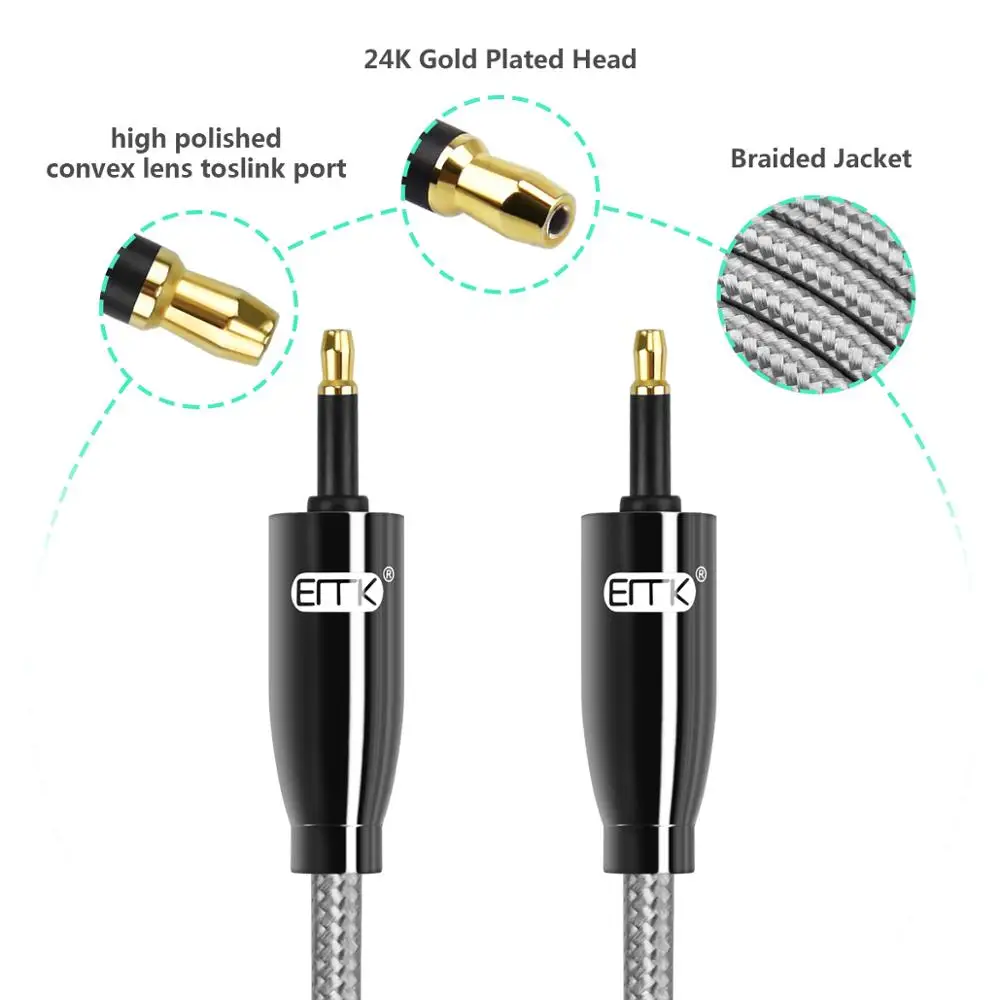 EMK ̴ Toslink-̴ Toslink ̺ 3.5mm SPDIF ̺ toslink 3.5-3.5 Macbook DVD    ̺ 3m 5m 8m 10m