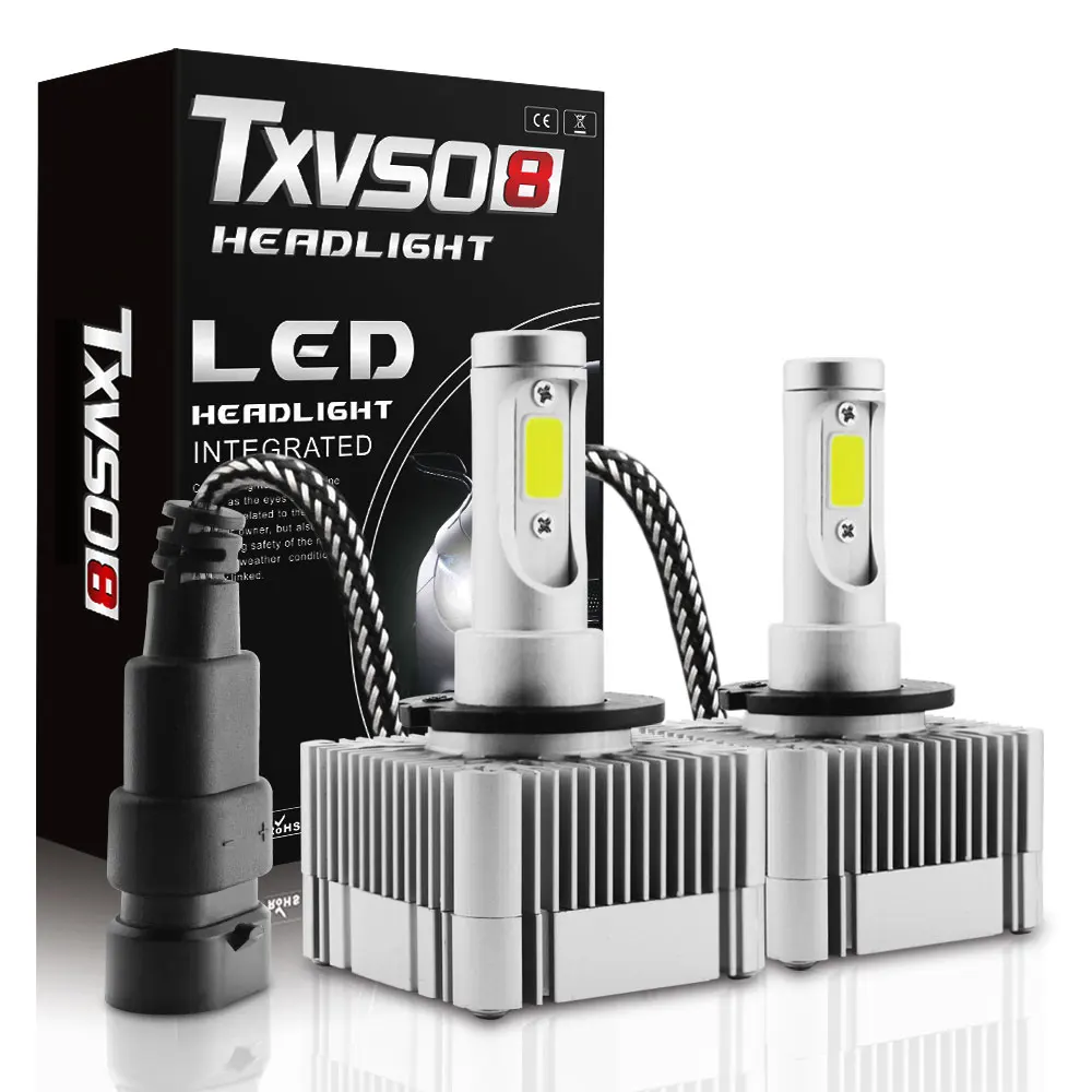 TXVSO8 D1S D2S D3S D4S LED Headlight Bulb 110W 6000K Super Bright Lights 11000LM LED Update Kit Car Light Luces Led Coche