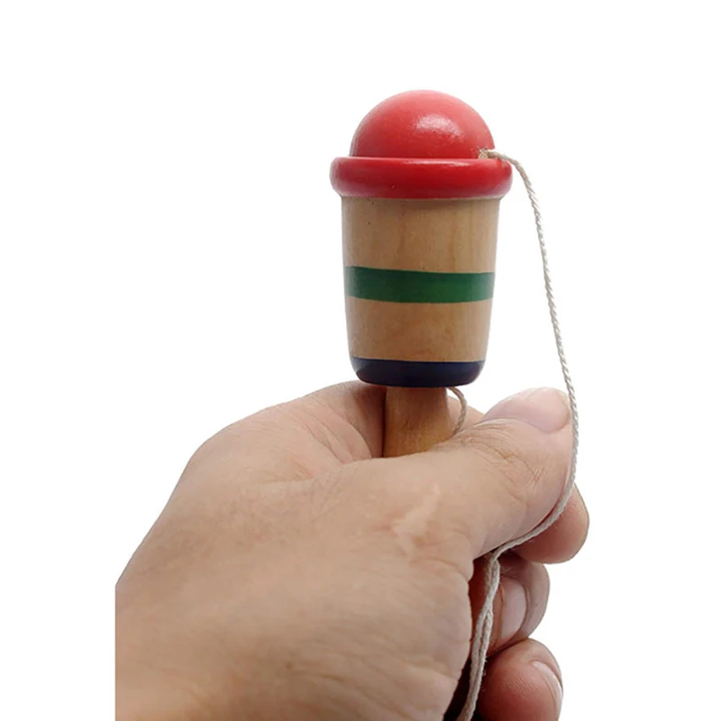 Colorful Anti Stress Safe Kendama Wooden Bilboquet Cup And Ball Preschool Educational Toys For Children Outdoor Funny Games