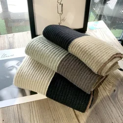 Brand Thick Warm Men's All-match Scarf Literary Retro Business Color Matching Scarf Fashion Autumn and Winter Scarf Scarf Couple