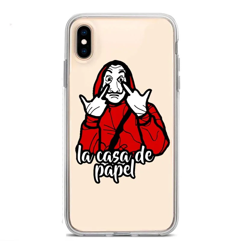 LA Casa De Papel Bella ciao heist money heist Испания ТВ прозрачный силиконовый чехол для телефона iPhone Xs SE 5s 6 6S Plus 7 8 Plus X XR XS MAX