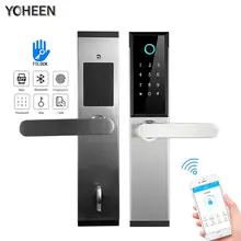 Умный биометрический дверной замок из нержавеющей стали с Bluetooth Wifi App для дома