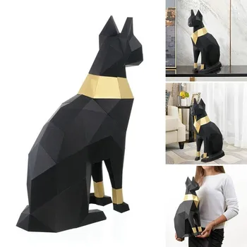 

3D Cat Animal Paper Model Creative Geometric Origami Papercraft Toy DIY Paper Craft Model Home Decoration Puzzles Eductional Toy