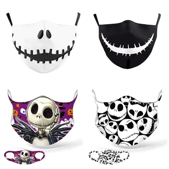 

Halloween Cosplay Mascarillas Dust-proof Nightmare Before Christmas Pumpkin King Jack Skellington Reusable Protective Face Masks
