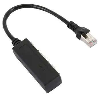 

Converter Ethernet Cable Splitter Accessory RJ45 Adapter Port LAN Network ABS