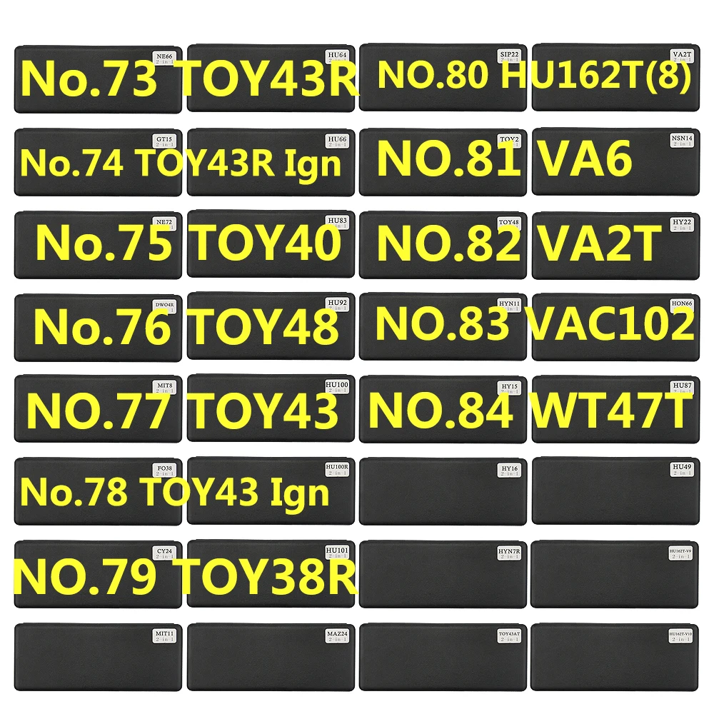Инструмент Lishi 73-84 2 в 1 TOY43R TOY40 TOY48 TOY43 TOY38R VAG2015 HU162T(8) VA6 VA2T VAC102 WT47T слесарный