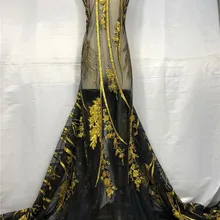 Тюль кружевная ткань красивый цветок Высокое качество Блестки кружевная ткань красивая аппликация нигерийская кружевная ткань для свадьбы