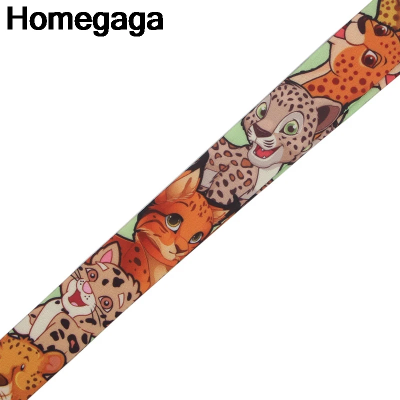 Homegaga с леопардовым принтом из аксессуары для ключей для безопасности, защиты телефона USB держатель удостоверения личности ключевой ремень шнур с этикеткой D2319