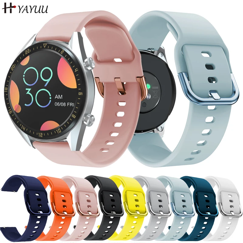 Ремешок силиконовый YAYUU для Huawei Watch 3/3 Pro/GT 2 46 мм/GT2 мм/Galaxy 3 45 мм/Gear S3 сменный Браслет