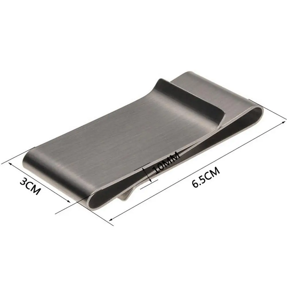 Stainless Steel Slim Double Sided Men Women Money Clip Wallet metal credit card money holder bill steel clip clamp credit card holder metal money clip