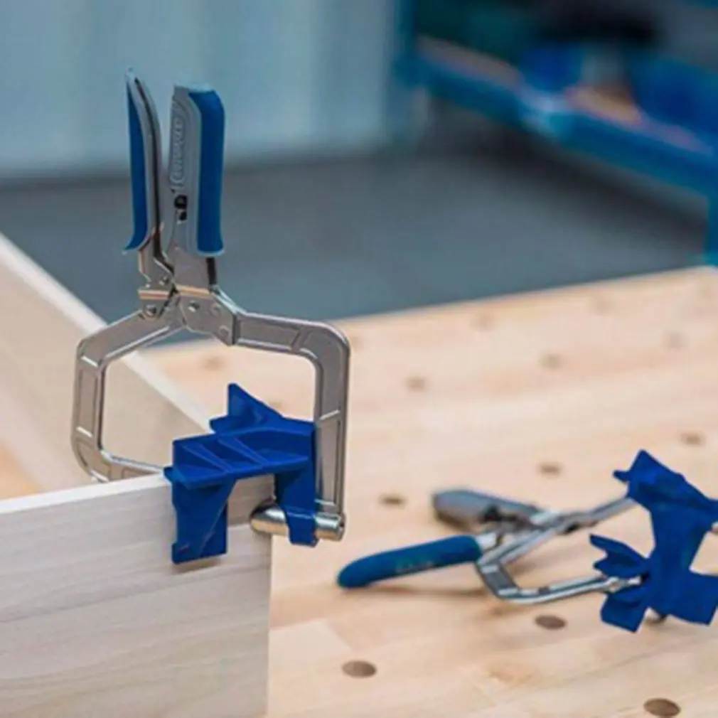 Auto Hole Puncher Adjustable Hole Puncher Right Angle Frame Fixed Hole Puncher Woodworking Corner Clamp