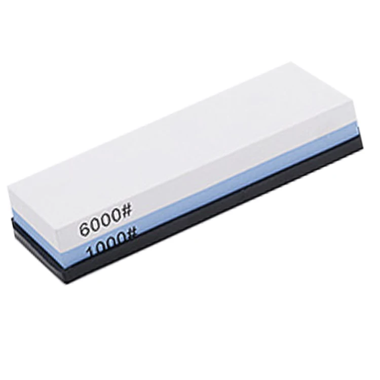 Blue white(1K 6K) Прямая поставка 240-8000 зернистость белый корунд точильный камень бытовой кухонный заточный инструмент двухсторонняя точилка с базовыми аксессуарами - Цвет: Blue white(1K 6K)