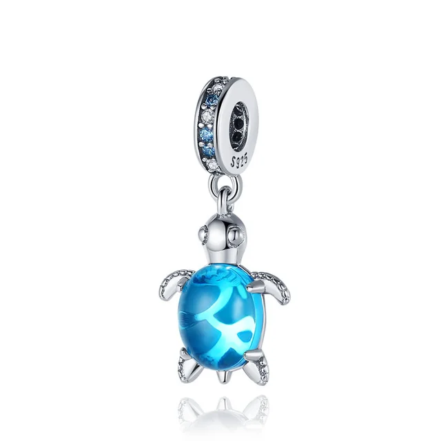 Genuine 925 sterling silver marine animal hanging bead pendant suitable for original Pandora bracelet ladies fashion jewelry CMS1558