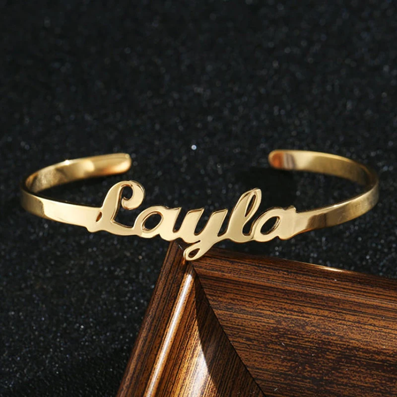 bracelete personalizado em aço inoxidável, rosa, dourado,