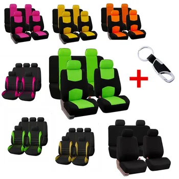 

10Pcs/set Universal Auto Seat Covers Car Polyester Cloth Cushion Protectors Decoration Full Set Seat Protector For Car Truck SUV