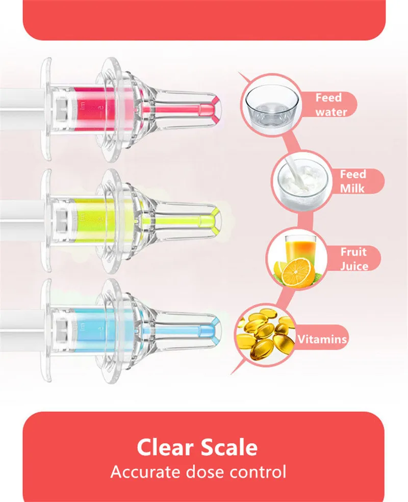 Детский прозрачный Футляр для иголок, кормушка для выдавливания лекарств, дозатор, соска для кормления, посуда для младенцев, шприц, соска
