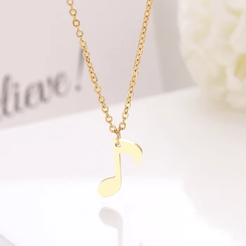 

DOTIFI Stainless Steel Necklaces Women's Treble Bass Chain Pendant Necklace Engagement Jewelry