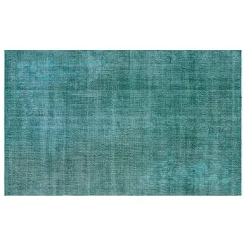

Handmade Turquoise Vintage Overdyed Turkish Area Rug 161x261 Cm-5'3''X8'7''
