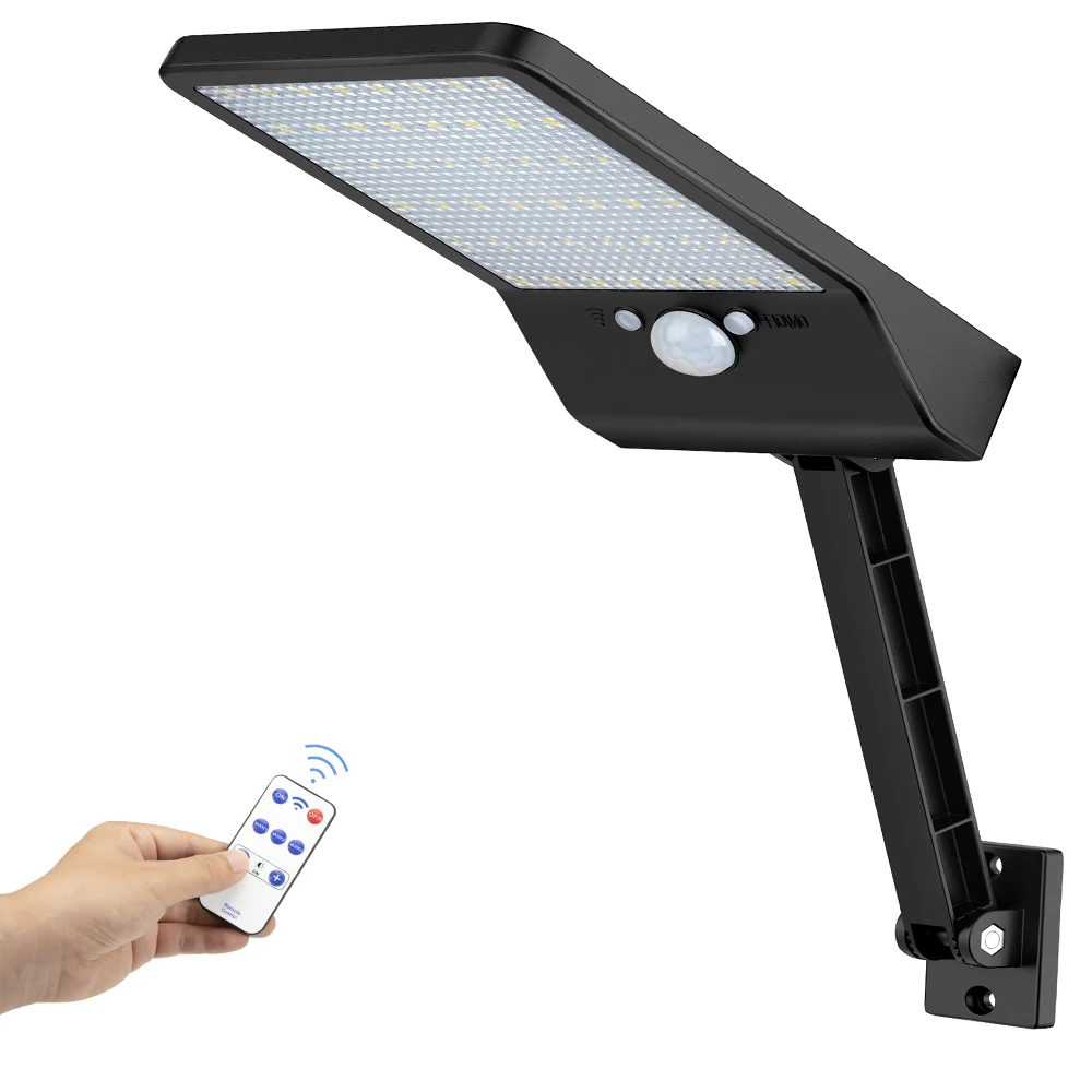 Online Solar led Jardín patio luz de inundación Calle pared camino Piscina lámpara de control remoto al aire libre soporte para girar el Sensor de movimiento PIR