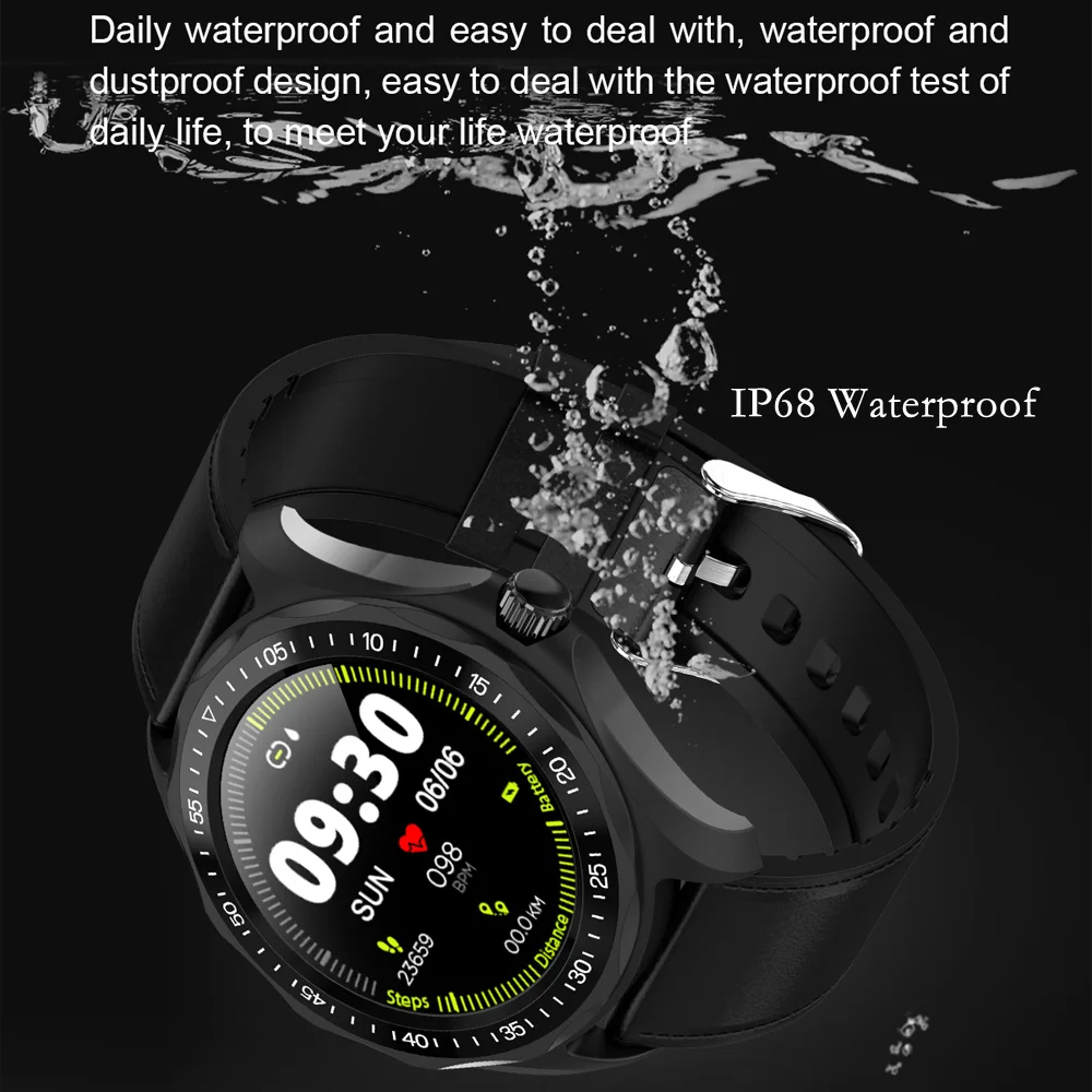  S09 Smart Watch IP68 Waterproof Men Heart Rate Monitor Blood Pressure Fitness Tracker GPS Map Smart - 4000250754221