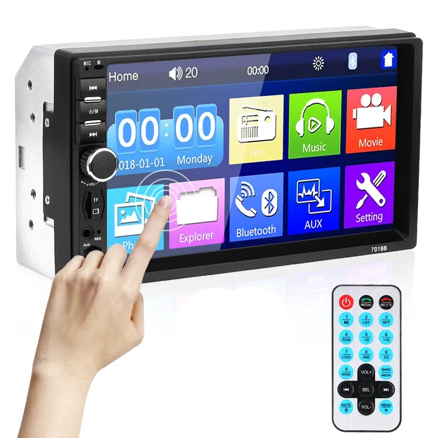 Car Multimedia Radio 2 Din MP5 Player HD Touch Screen Receiver 7010B /7012B/7018B FM/DVD 2
