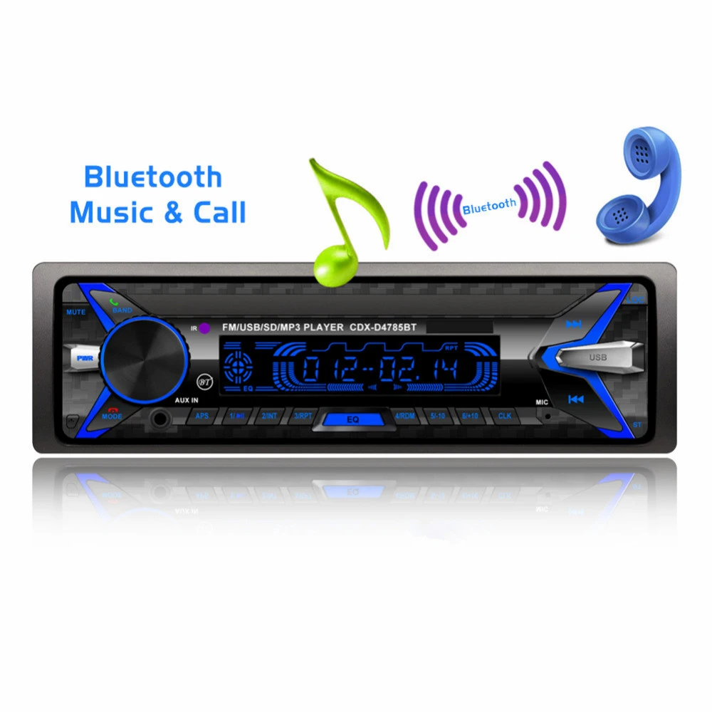 магнитола автомагнитола Авто стерео 1 Din Bluetooth MP3 плеер DC 12 В FM Aux вход приемник SD USB u