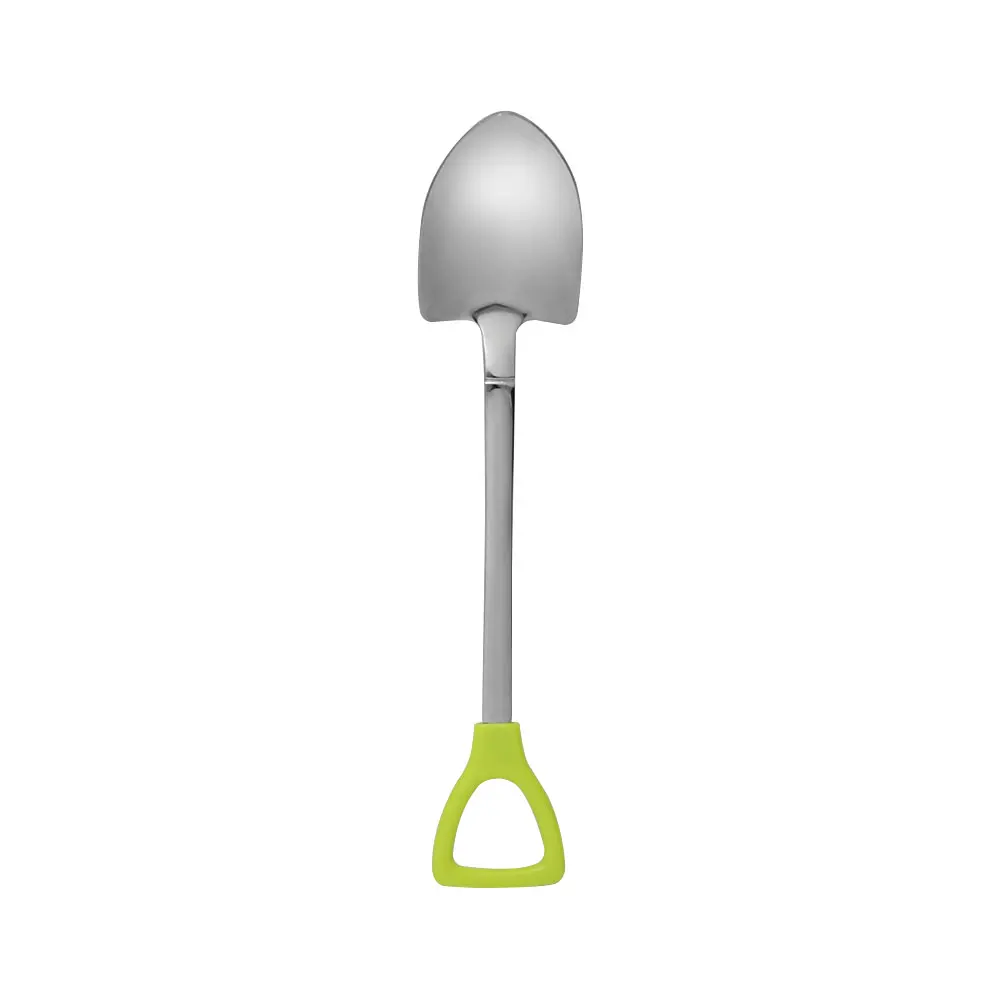 LV-Spoon 2 цвета 2 размера из нержавеющей стали лопата форма ложка Вилка длинная ручка кофе мороженое суп Дети Кухня инструмент - Цвет: LV-Spoon