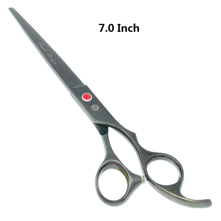 LZS0580 Black 7.0" Professional Pet Grooming Scissors Cat Dog Hair Cutting Scissors Curved Shears Animal Thinning Tesoura Haircut Tool LZS0597 - Цвет: LZS0580 Black