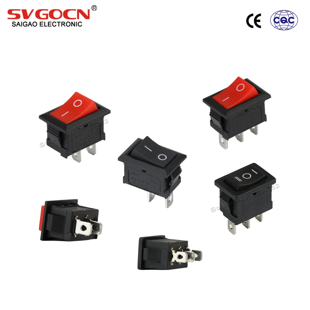 5 шт. SPST 2/3 pins 6A/250VAC 10A/125VAC рокер выключатель лодки 3 файлы вкл. ВКЛ. прямоугольный
