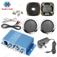 Kit audio amplificateur stéréo Hi-Fi pour jeu d'arcade,haut-parleur 4 pouces pour flipper, carte PCB, multijeu Raspberry Pi,