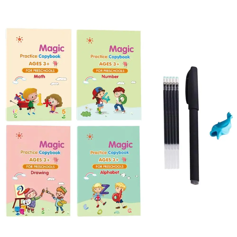

NEW English Tracing Book Reusable Children's Copybook Paper Practice Workbook Toys Alligraphy Hand Writing Kids Baby Art To