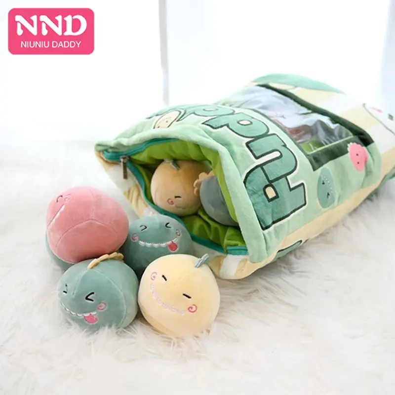 Плюшевая подушка Niuniu Daddy 45*40 см игрушки динозавра единорога имитация пищи мягкие