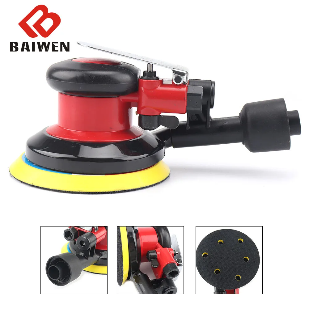 Mini Smerigliatrice Pneumatica Orbitale Da 5 Pollici/6 Pollici Smerigliatrice Pneumatica Aspirazione Lucidatura Rettifica Per Rimozione Ruggine Metall