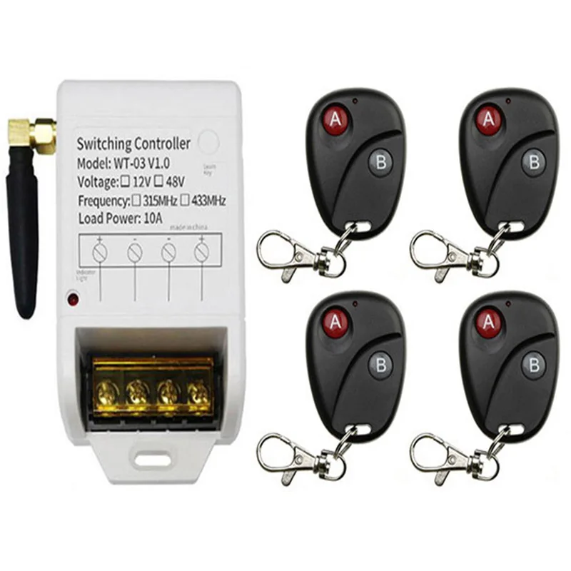 DC12V-48V 1CH Wireless RF Remote Control Light Switch 30A Relay Output Radio Receiver Module+Transmitter Can Time delay | Обустройство