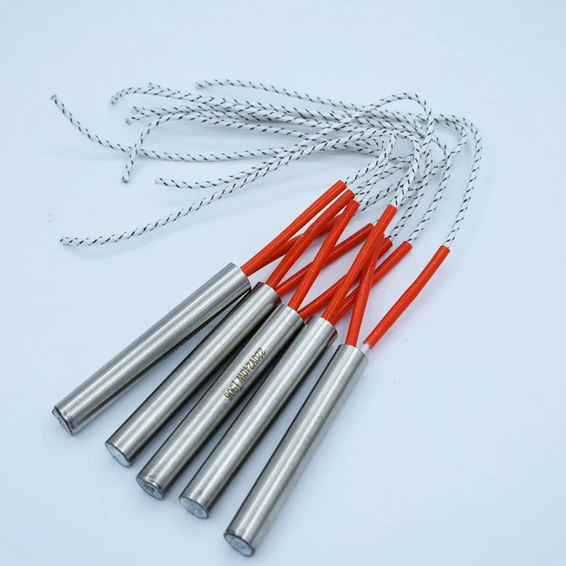 5pcs 12mm Dia. Stainless Steel Tube Cartridge Heater 12x50mm 12x80mm 12x100mm 110V/220V/380V Heating Element Heater